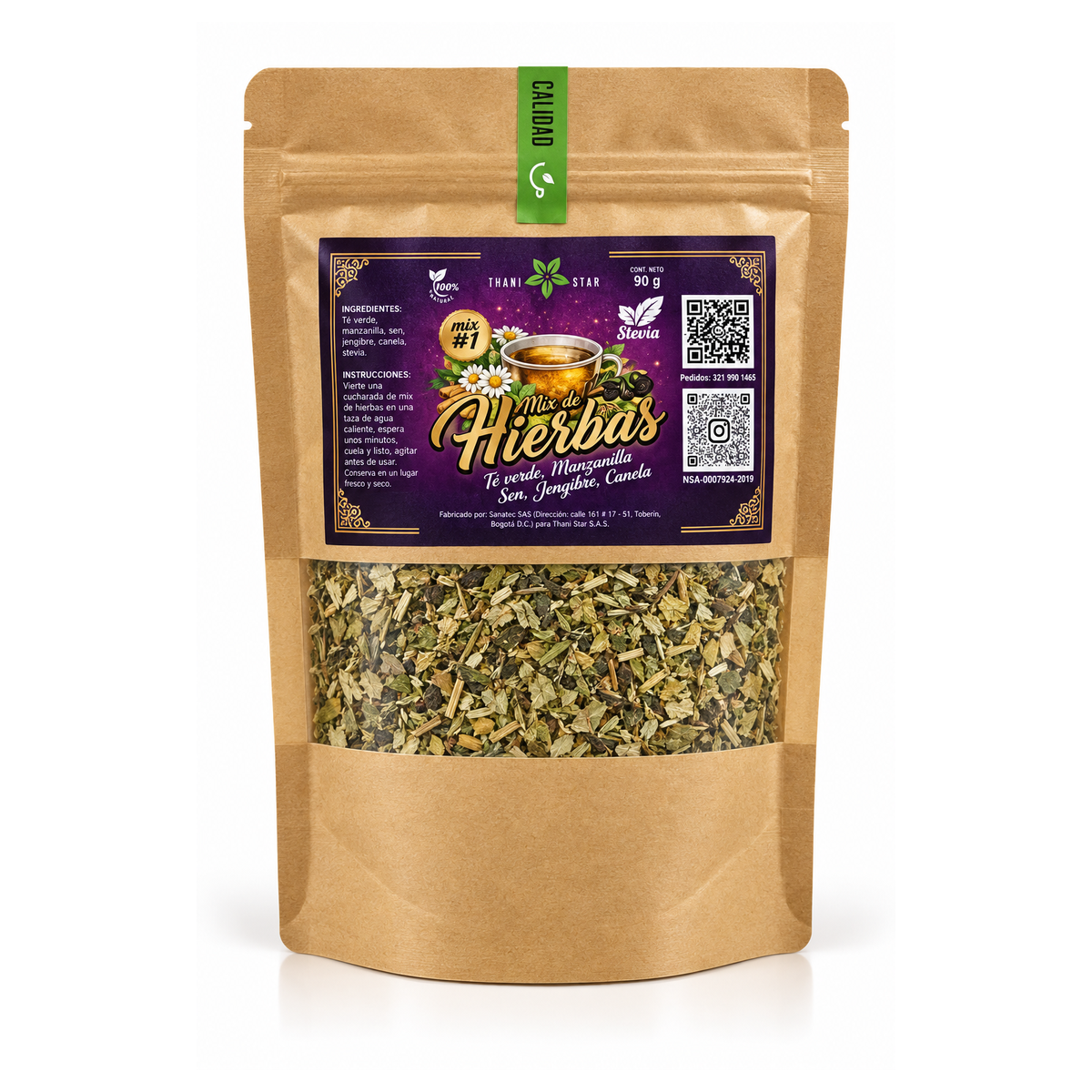 Mix de Hierbas #1 Con Stevia